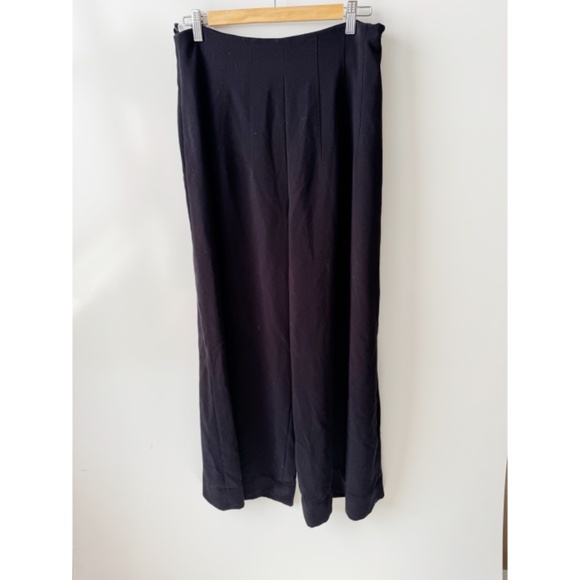 Staud Caleb Wide Leg Corset High Waist Trouser Pant in Black Jersey Crepe 12 - Picture 4 of 10
